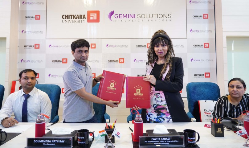 Chitkara University signs MoU with Gemini Solutions