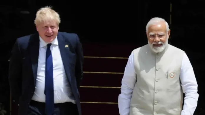 Modi, Johnson hold talks to further intensify ties
