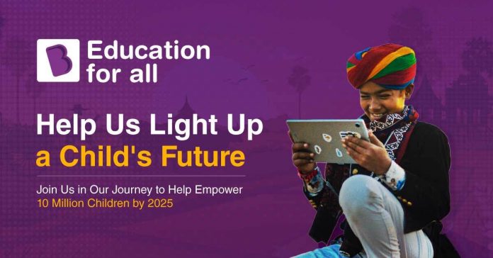 BYJU’S Education For All Partners With Seva Trust UK (India) To Empower 1.5 Lakh Underprivileged Children