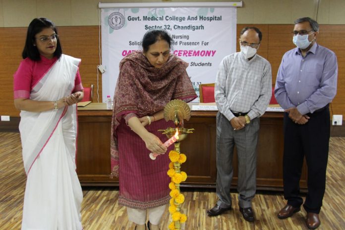 Induction/Oath Ceremony of 8th batch held at The College of Nursing, GMCH 32 Chandigarh
