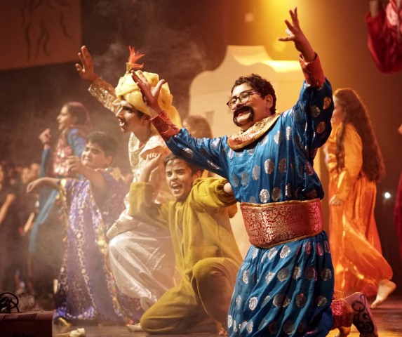 Shemrock School organised a theatrical saga on Aladdin at Tagore Theatre