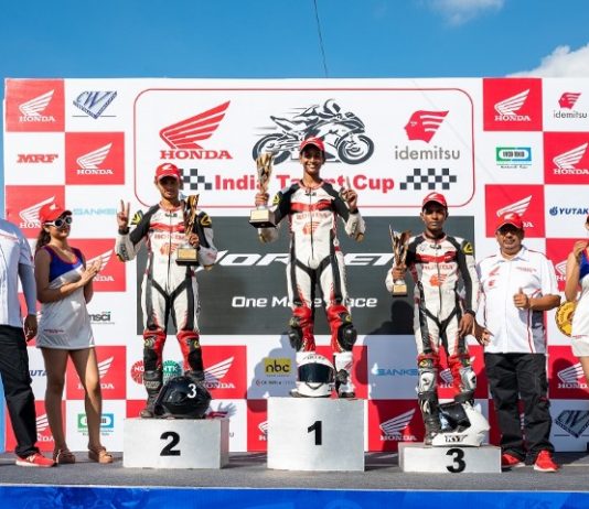 An impressive show put up on day 2 of the IDEMITSU Honda India Talent Cup 2022
