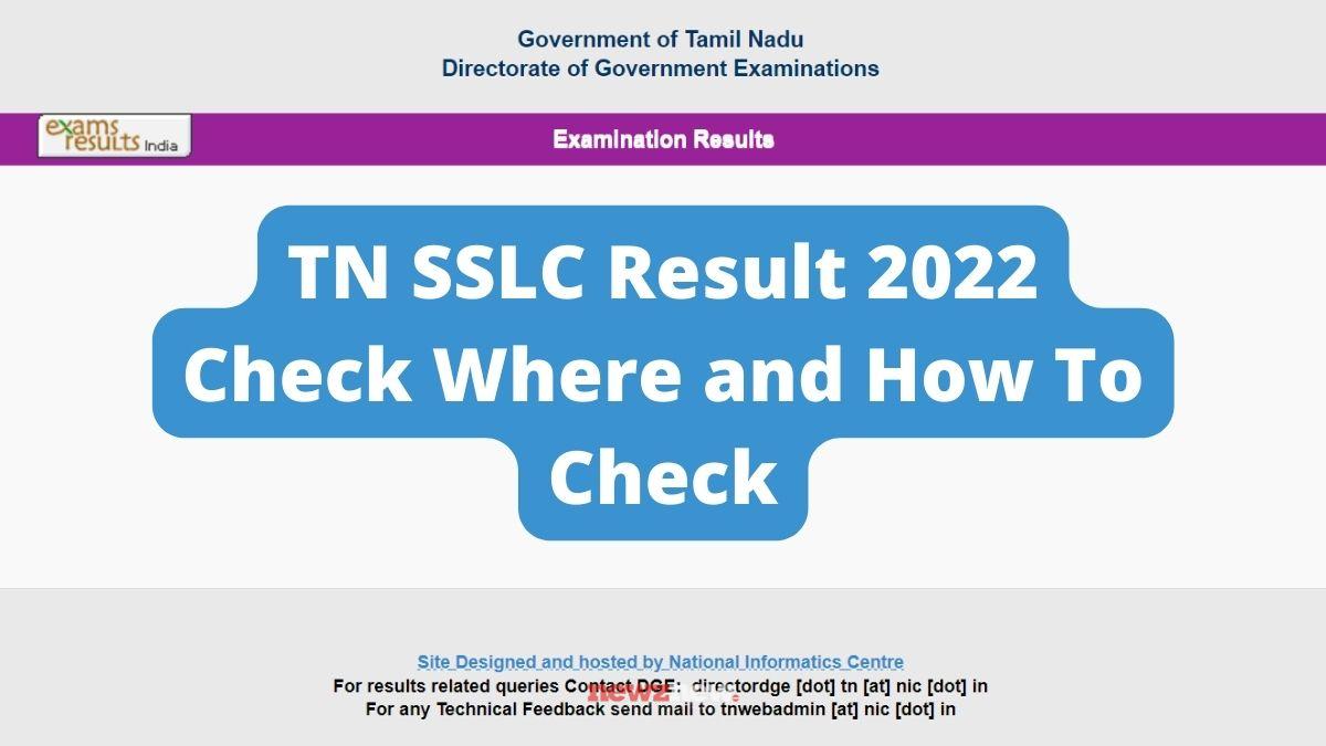 Tamil Nadu Class 10 Result 2022 (OUT)
