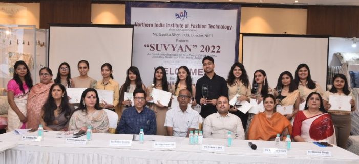 Design collection of NIIFT textile design students showcased at 'Suvyan 2022'