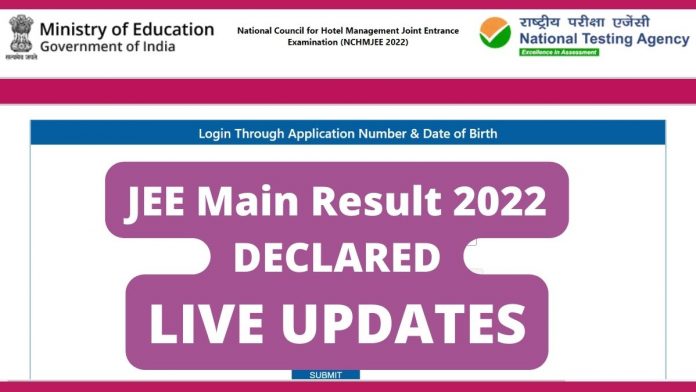JEE Main Result 2022 Declared at jeemain.nta.nic.in, Check Toppers Here