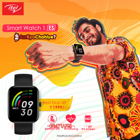 itel ups the ante in its Smart gadgets portfolio with the launch of its first Smartwatch 1ES at INR 1999