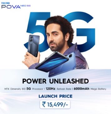 TECNO launches feature-packed POVA Neo 5G with Mediatek Dimensity 810 5G Processor