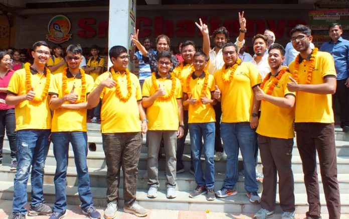 Chinmay Khokar of Sri Chaitanya is Tricity topper with AIR 42