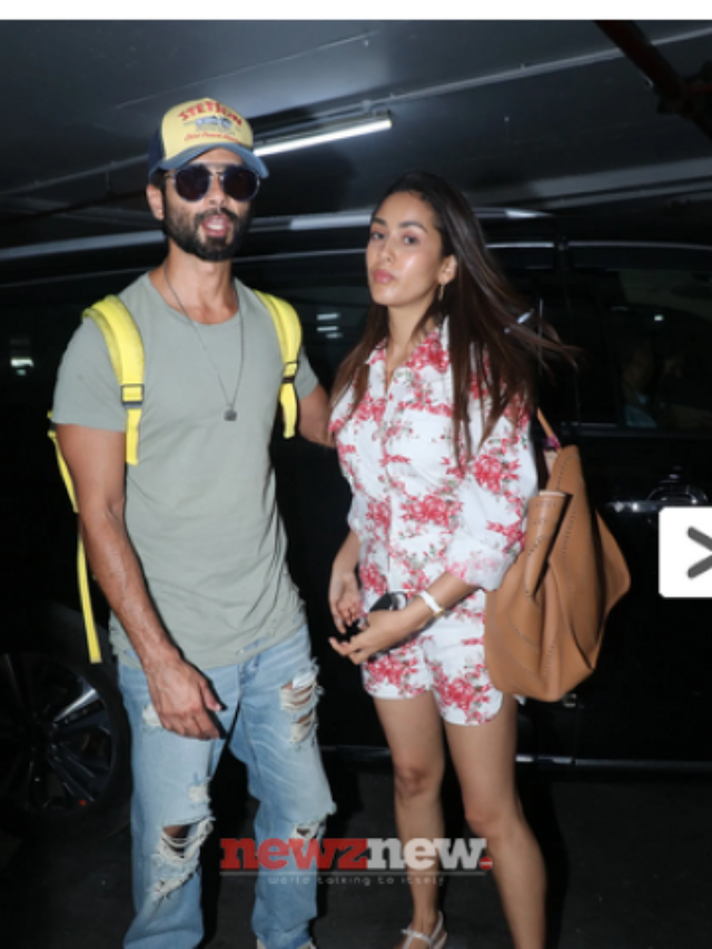Shahid Kapoor And Mira Rajput Spotted At Airport In Mumbai Arrival