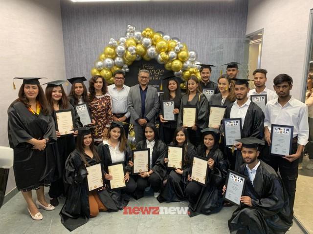 Tress Lounge Academy, Sector 8, Chandigarh holds graduation ceremony