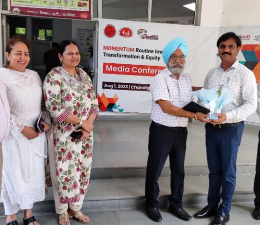 Health Department UT Chandigarh joins hands with MOMENTUM Routine Immunization Transformation & Equity