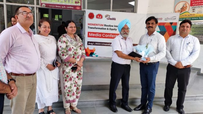 Health Department UT Chandigarh joins hands with MOMENTUM Routine Immunization Transformation & Equity