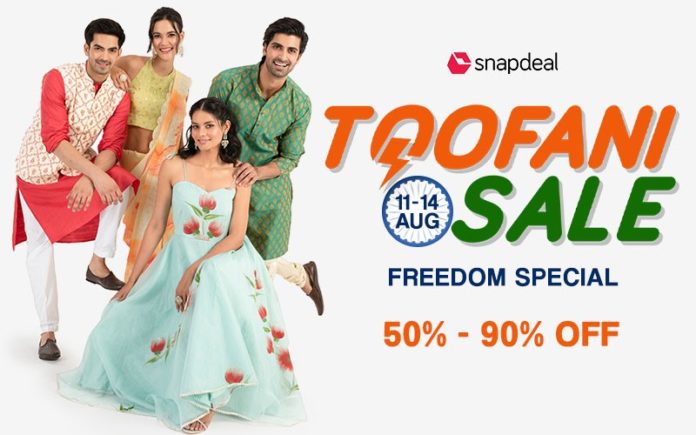 Snapdeal Announces Freedom Special Toofani Sale: Unveiling Irresistible Deals from 11th to 14th August