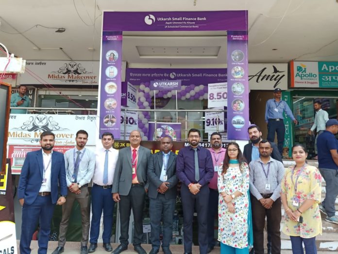 Utkarsh Small Finance Bank Limited strengthens its presence with the opening of a new banking outlet in Zirakpur