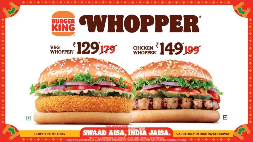 Burger King India democratises Whopper with the launch of its New TVC Swaad Aisa