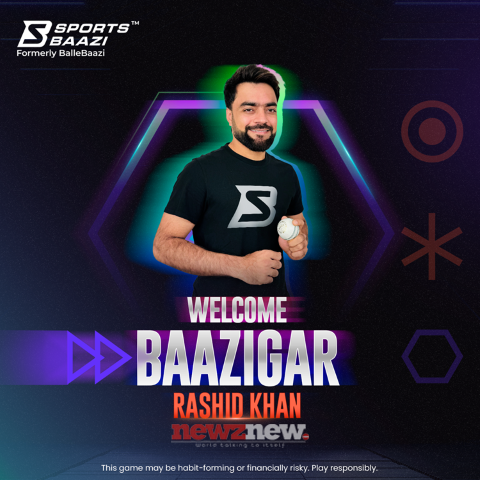 SportsBaazi On-boards Global Cricket Star, Rashid Khan as Brand Ambassador