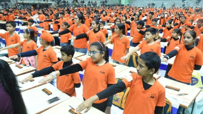 Over 1200 students from the region participate in Abacus Competition