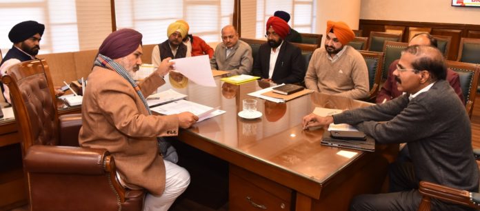 Chetan Singh Jauramajra reviews ongoing water projects, future plans and water storage at dams with BBMB officers