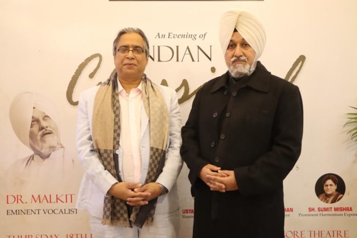 Renowned Vocalist Dr Malkit Singh Jandiala to give ‘Raga’ Recital at Tagore Theatre on January 18
