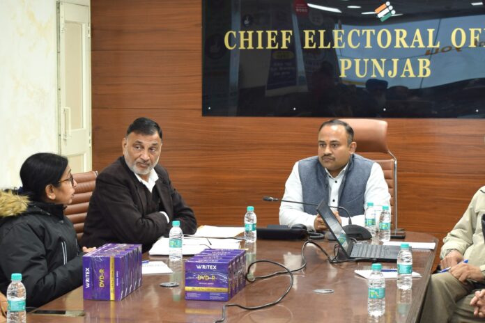 CEO Punjab holds a meeting with political parties to handover the CDs of final publication of electoral (without photos)