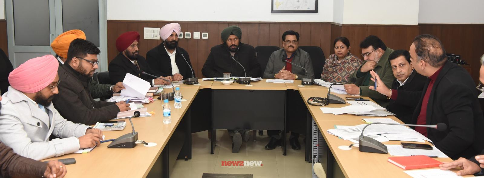 Local government minister Balkar Singh directs officials to promptly utilize unused funds for development works during a review meeting