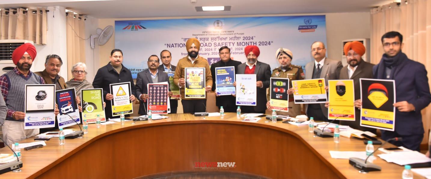 Laljit Singh Bhullar kick starts road safety month, emphasizing need for collective efforts in reducing mortality rate in road accidents