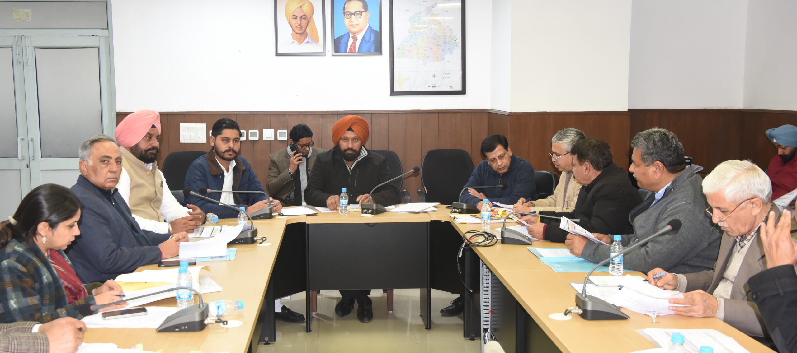 Local government minister Balkar Singh conducts review meeting on progress of development works