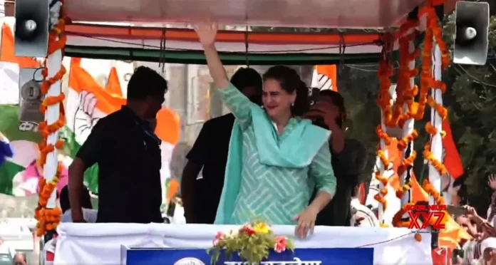 Cong wave in Haryana, says Priyanka Gandhi at roadshow in Sirsa