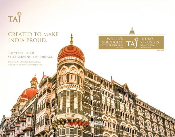 Taj is India’s strongest Brand for the Fourth time