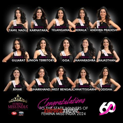 Femina Miss India 2024 Announces its State Winners