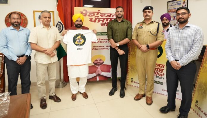 CM launches t-shirt and logo of third edition of Khedan Watan Punjab Dian