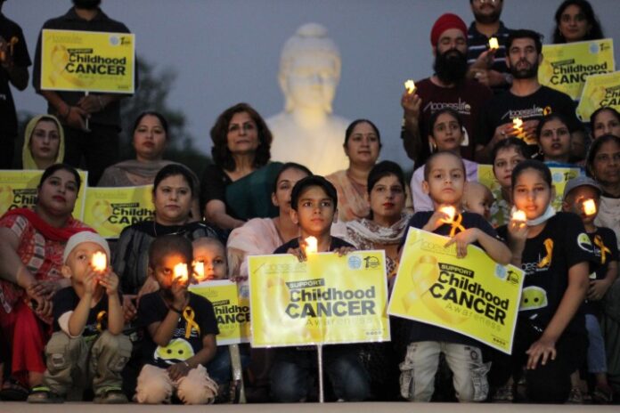 Chandigarh’s iconic landmark The Garden of Silence, Sukhna Lake Glows Golden to mark the International Childhood Cancer Awareness Month