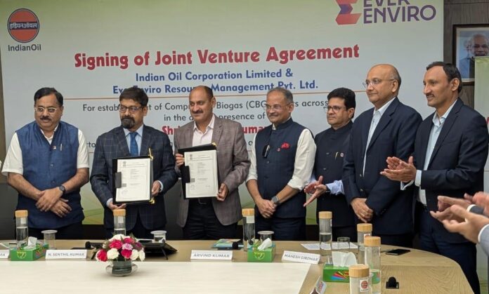 IndianOil and EverEnviro Resource Management Pvt. Ltd. to form Joint Venture for Sustainable Energy Solutions