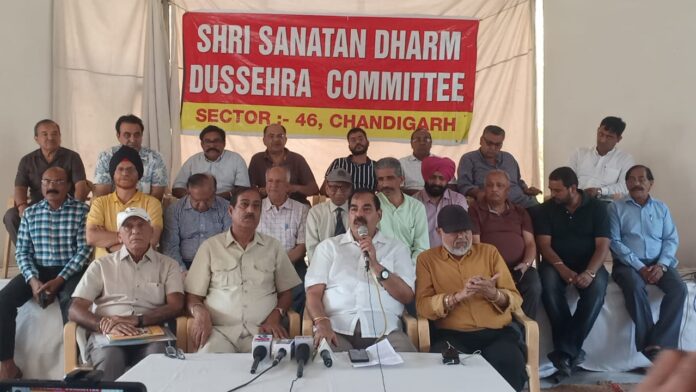Shri Sanatan Dharma Dussehra Committee Sector 46 is ready to celebrate Dussehra with great zeal like every year