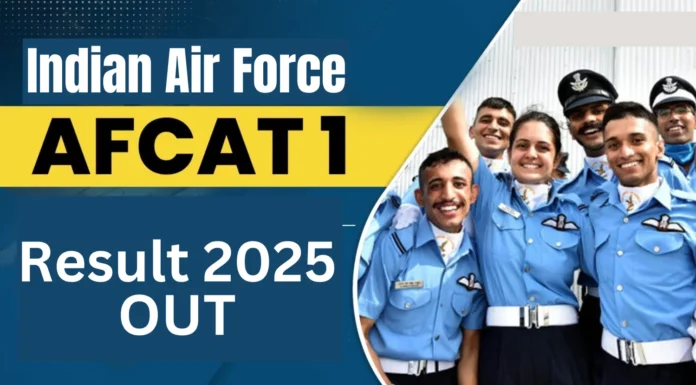 AFCAT Result 2025 Declared At afcat.cdac.in