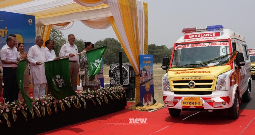 Major Boost For Emergency Services In Punjab With Induction Of 46 New Hi-Tech Ambulances