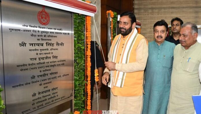 Chief Minister inaugurates, Lays Foundation Stones for Development Projects worth over Rs. 188 crore in Gurugram District