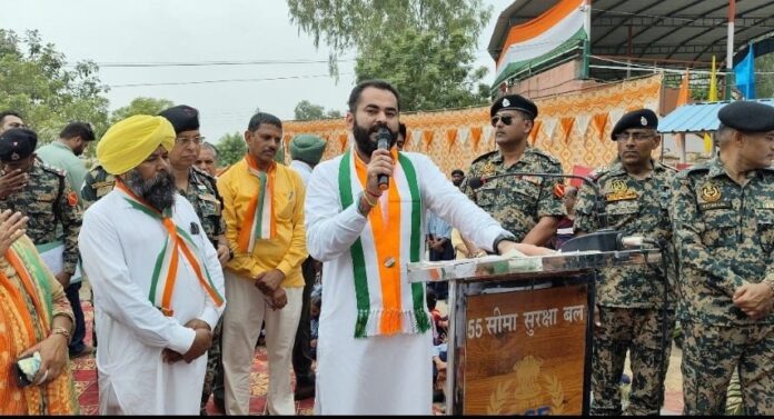 Historic Border Tiranga Yatra from Fazilka to Sadqi Check Post – MLA Narinder Pal Singh Sawna