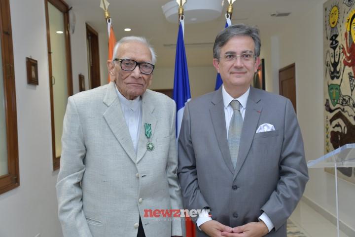 Architect Shivdatt Sharma conferred the prestigious French honour Chevalier de l’Ordre des Arts et des Lettres