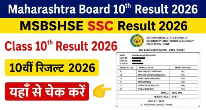 Maharashtra Board Result 2026 Class 10 SSC Live: MSBSHSE Results for SSC Class 10 Today on DigiLocker and These Websites, Check Here