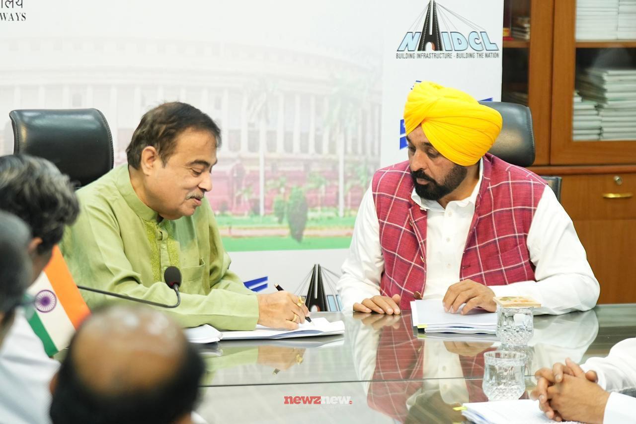 CM Bhagwant Singh Mann meets Nitin Gadkari
