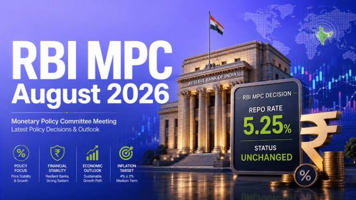 RBI Repo Rate Unchanged at 5.25% in August 2026 MPC Meeting: What It Means for Your Home Loan EMI