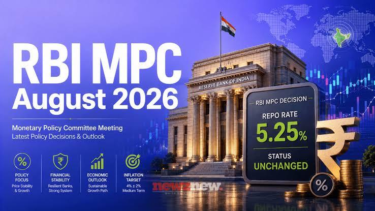 RBI Repo Rate Unchanged at 5.25% in August 2026 MPC Meeting